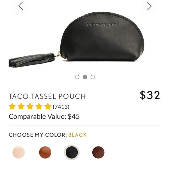 Portland Leather Goods Taco Tassel Pouch black - Picture 6 of 8